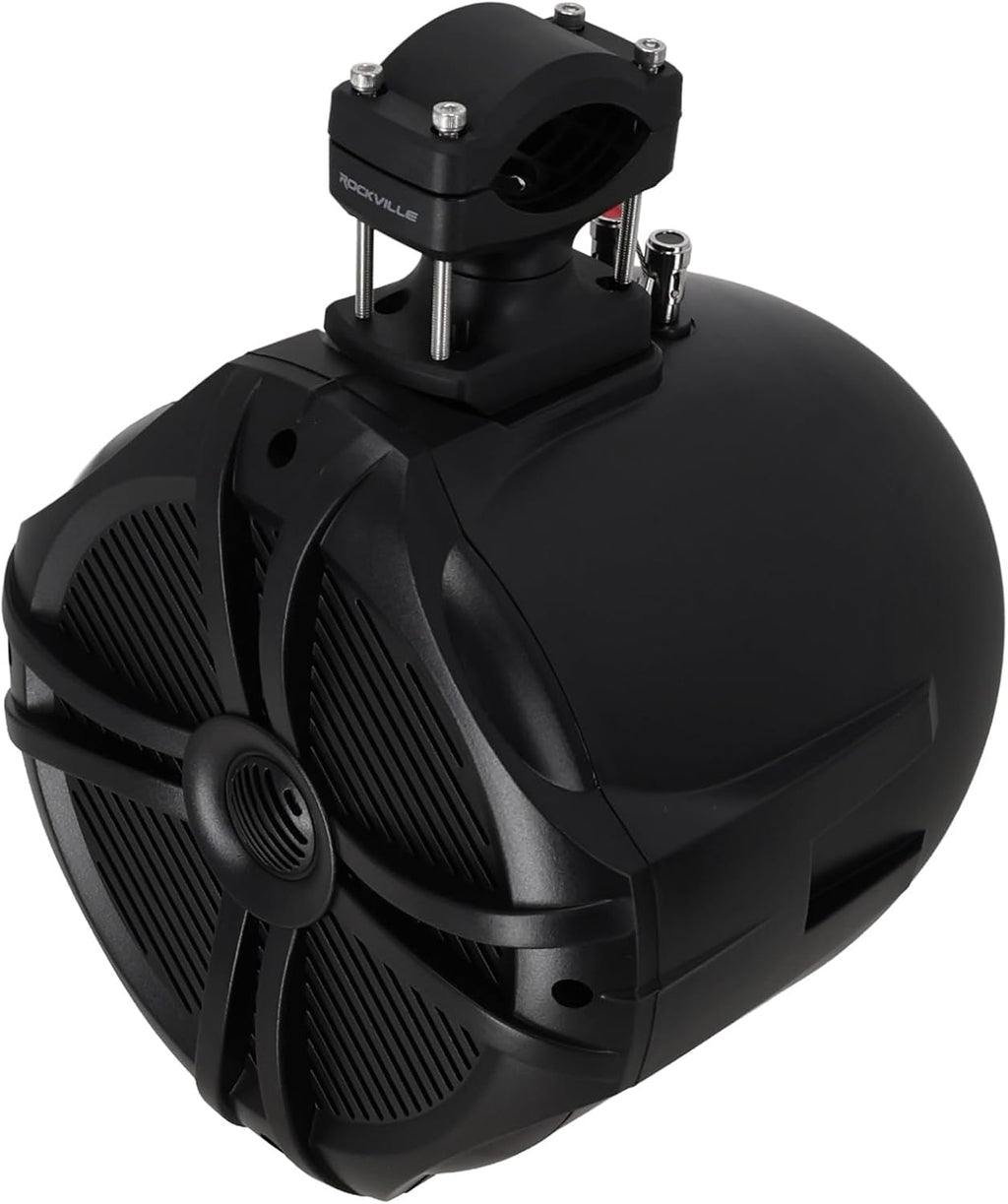 Rockville RWB90B Black 8" 2-Way 4-Ohm Marine Wakeboard Tower Speakers Pair