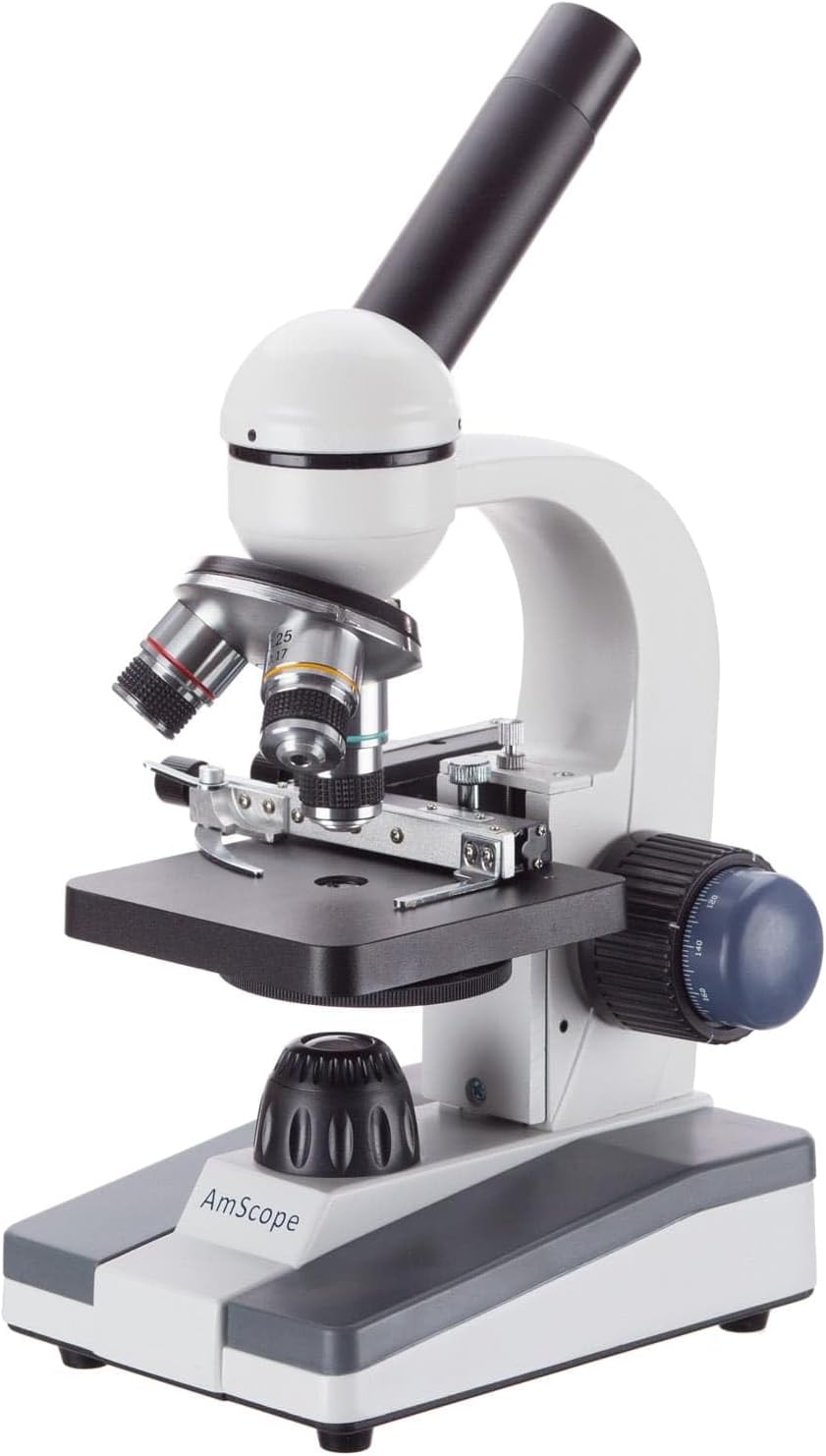 AmScope M150C-MS 1000X Biological Compound Microscope with Sturdy