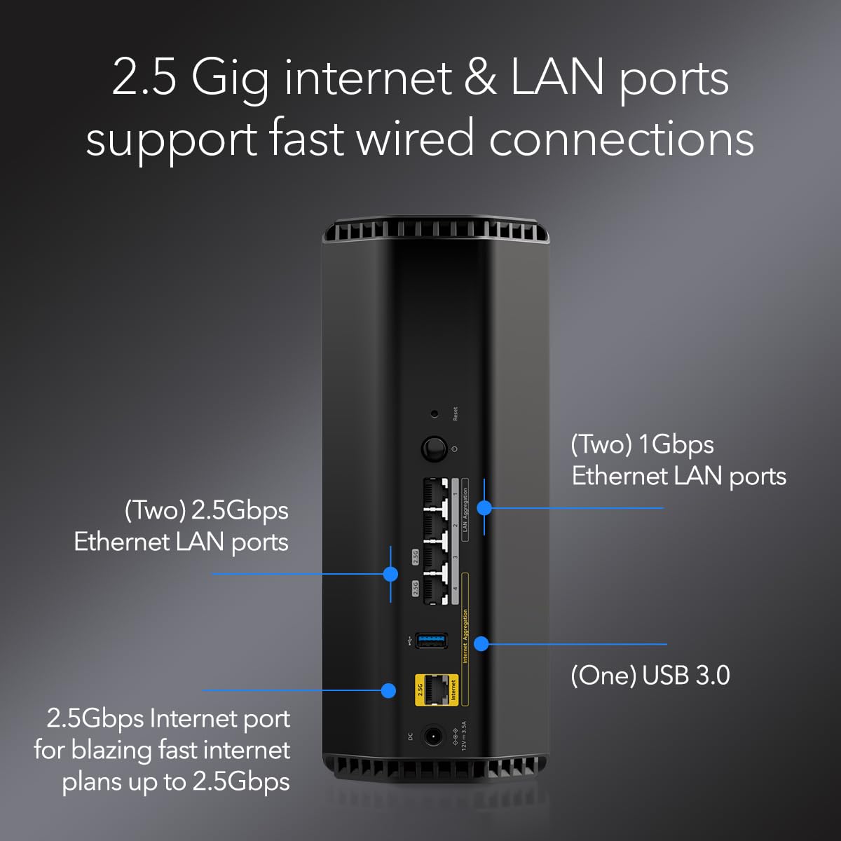 NETGEAR Nighthawk WiFi 7 Router RS100, Up to 2,000 sq ft, 3.6 Gbps