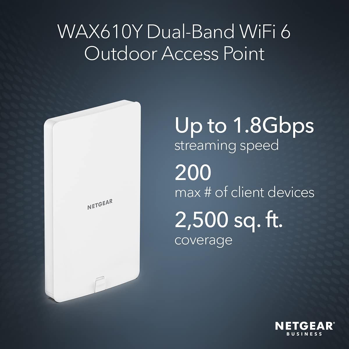 NETGEAR WiFi 6 Wireless Outdoor Access Point (WAX610Y)