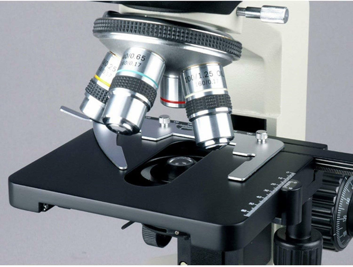 AmScope T490A-PCS Compound Trinocular Microscope, WF10x and WF16x