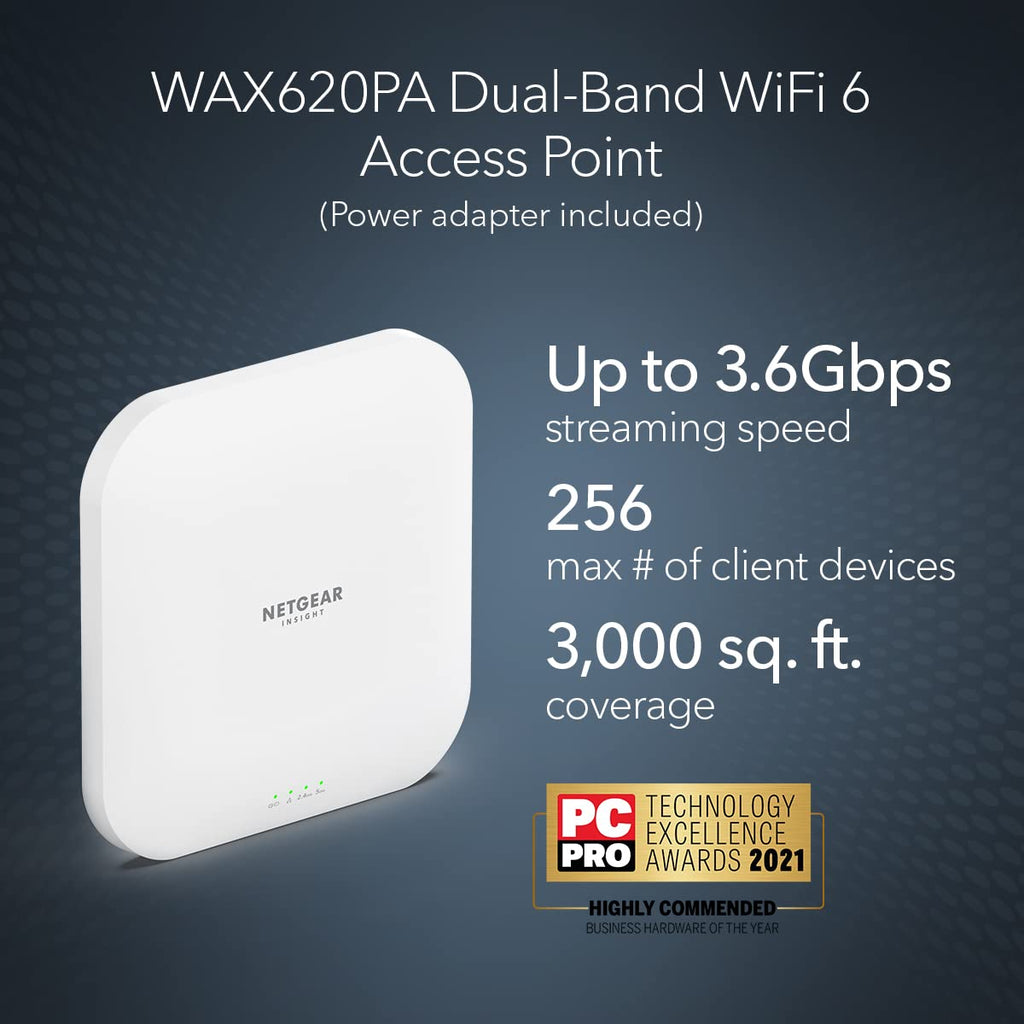 NETGEAR Cloud Managed WiFi 6 Wireless Access Point (WAX610)
