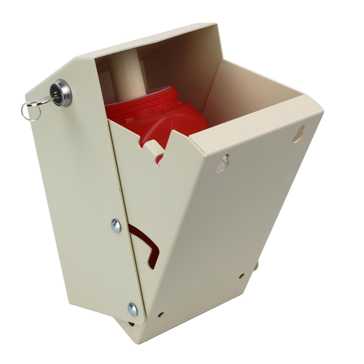 Wall Mounted Sharps Cabinet for 1.0 Quart with Lock & Key