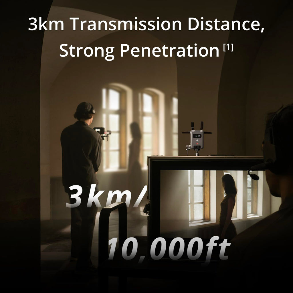 DJI SDR Transmission Combo, 3 km/10,000 ft 1080p/60fps SDR Wireless Video Transmission, Transmitter & Receiver, Stable & Anti-Interference, Wireless Video System, Strong Penetration, USB-C Monitoring