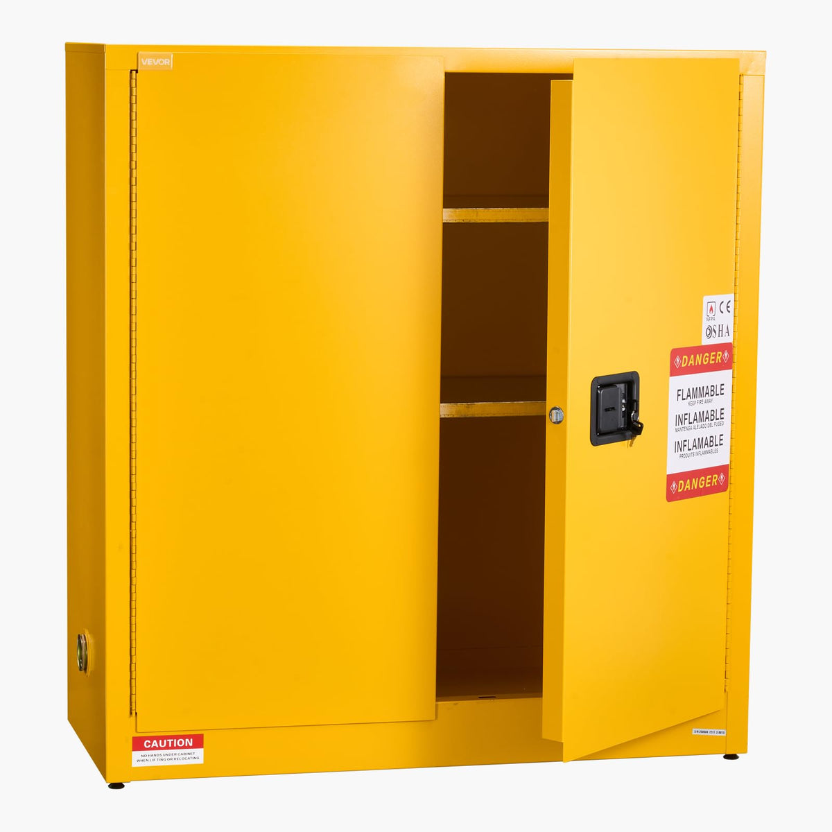 VEVOR Flammable Cabinet, 18" x 18" x 35", Yellow
