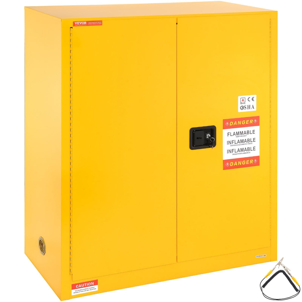 VEVOR Flammable Cabinet, 18" x 18" x 35", Yellow