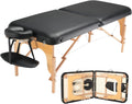 VEVOR Professional Wide Massage Table 30" W, Heavy Duty Folding Massage Table, 750LBS, 8-Level Height Adjustable Facial Salon Tattoo Bed, Portable Spa Table with Headrest, Hand Pallet & Carrying Bag