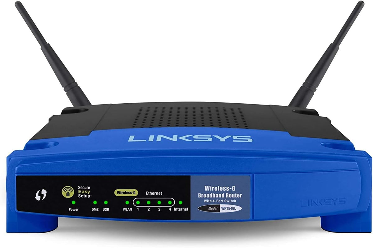 Linksys Open Source WiFi Wireless-G Broadband Router, Speeds up to (AC1200) 1.2Gbps - WRT54GL