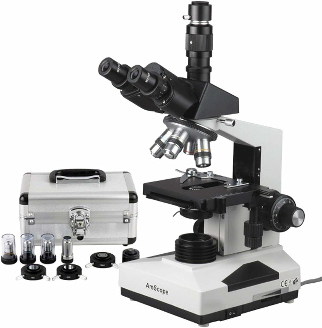 AmScope T490A-PCS Compound Trinocular Microscope, WF10x and WF16x