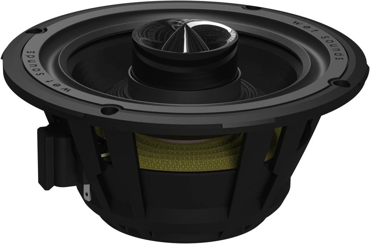 Wet Sounds Zero Series - 2 Pairs ZERO-6-XZ-B Black 6.5" Neodymium Powersport & Marine Speakers with Horn-Loaded Titanium Tweeters, Pair