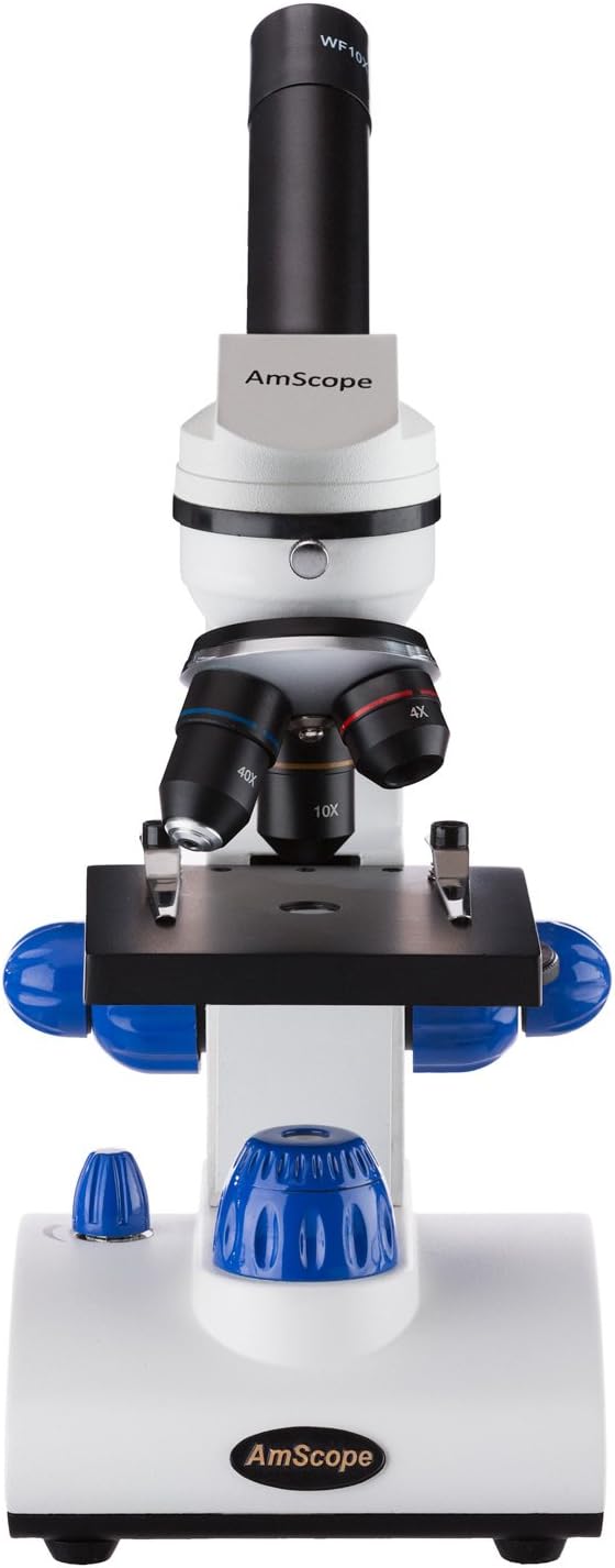 AmScope M162C-2L-PB10-WM-SP14-50P100S 1000X Microscope Kit