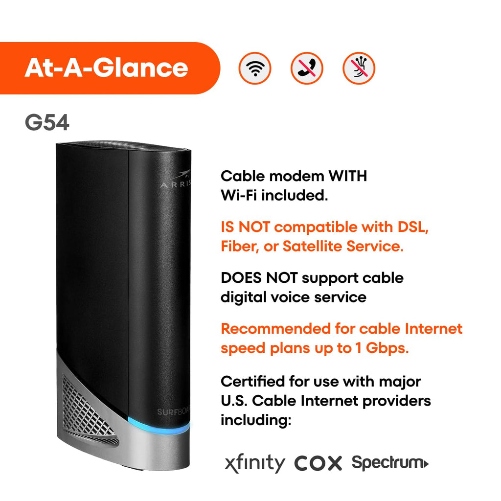 ARRIS SURFboard SB8200 DOCSIS 3.1 Cable Modem | Up to 1 Gbps Plans