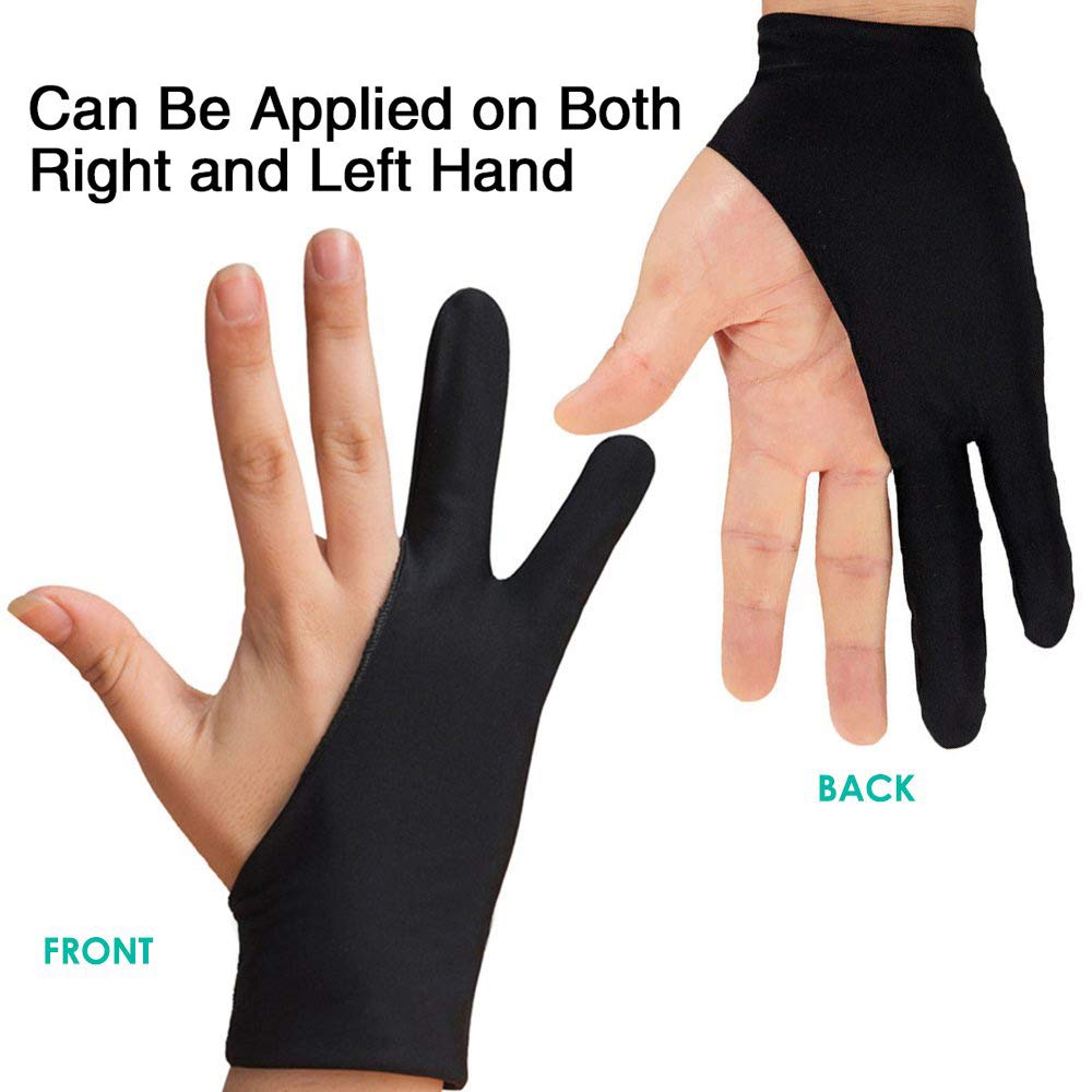 6 Pcs Artist Glove for Drawing Tablets, Digital Drawing Glove in 3 Sizes â S, M, L