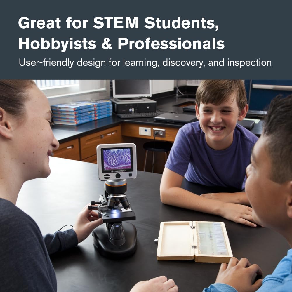 Celestron TetraView LCD Digital Microscope with 180Â° Swivel Screen