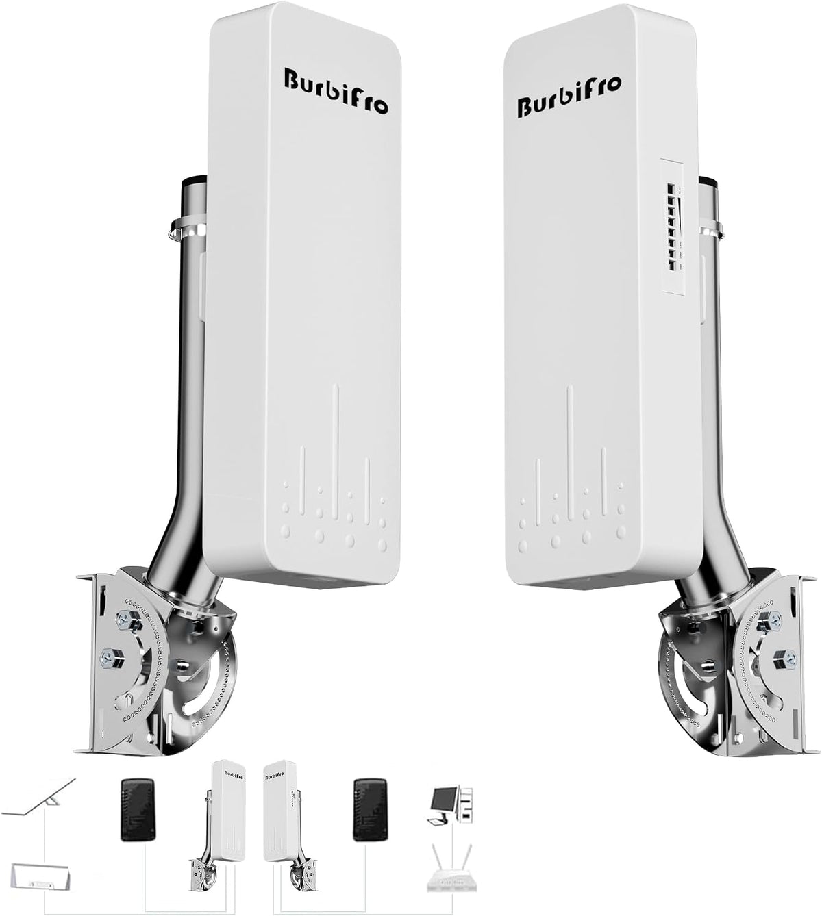 Point to Point Wireless Bridge Outdoor Kit, 5.8GHz with 14dBi Antenna - Extend Network to Barn, Shop, Garage | IP65 Waterproof, PtP/PtMP, 24V POE Power, 2-Pack