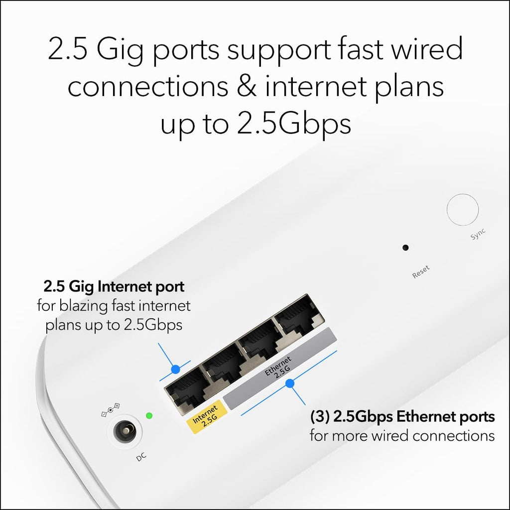 NETGEAR Orbi 770 Series WiFi 7 Mesh System, Up to 8,000 sq ft., 3 Pack