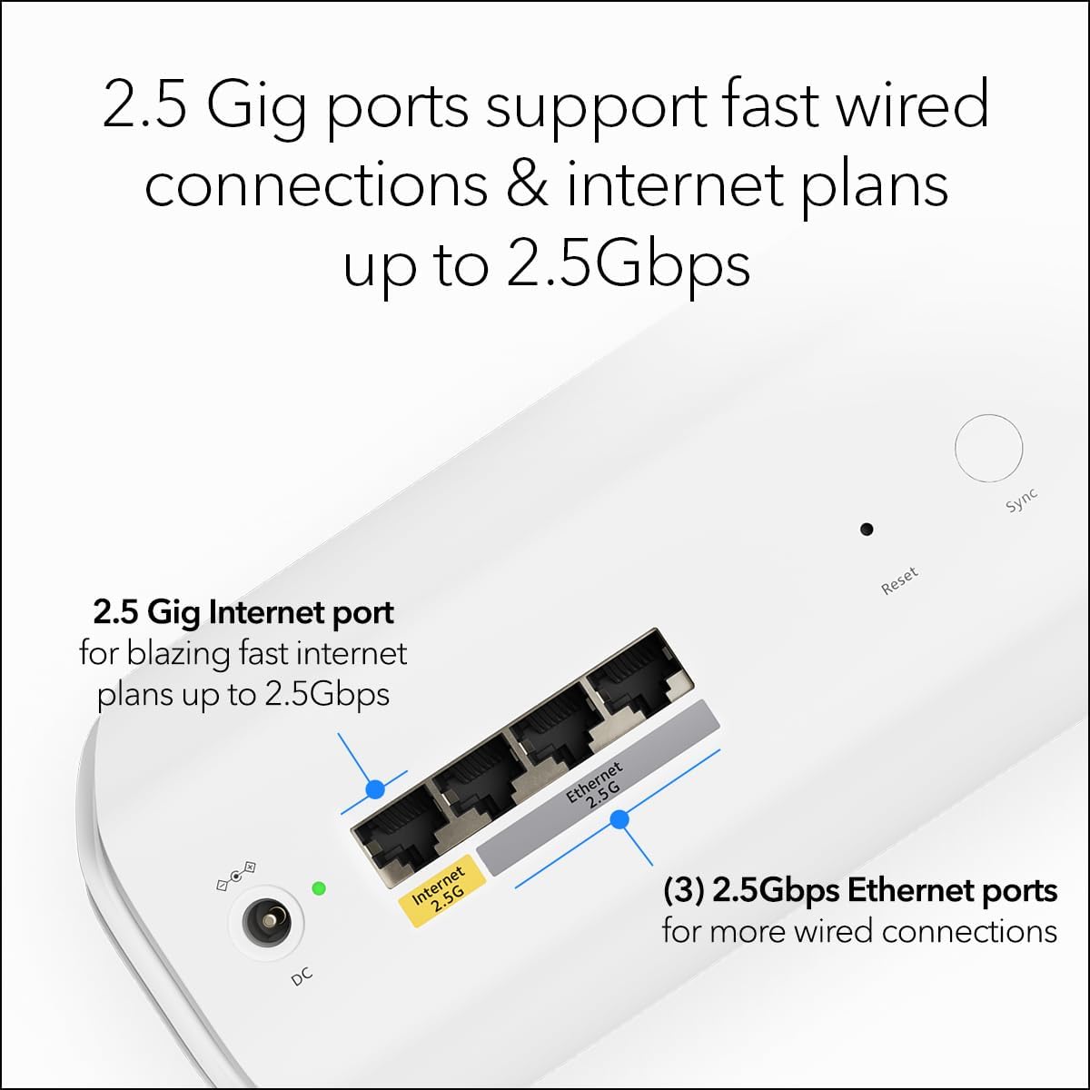 NETGEAR Orbi 770 Series WiFi 7 Mesh System, Up to 8,000 sq ft., 3 Pack