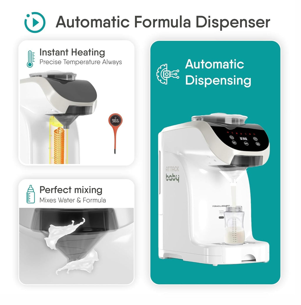 Formula Dispenser Machine with Automatic Mixing | White | New and Improved Accurate WiFi | App Enabled | Instant Heating | Sensor-Guided Dispensing | Quick Bottle Preparation