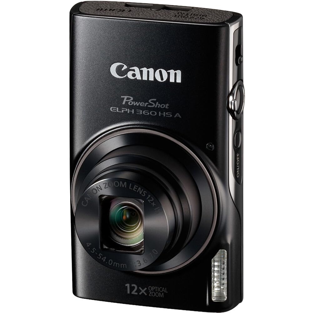 Canon PowerShot ELPH 360 HS A 20.2MP Digital Camera (Silver) Bundle
