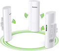 AdaLov CPE369 Wireless Bridge 3-Pack, 5.8 GHz, 3 km, Gigabit PoE, PtP/PtMP