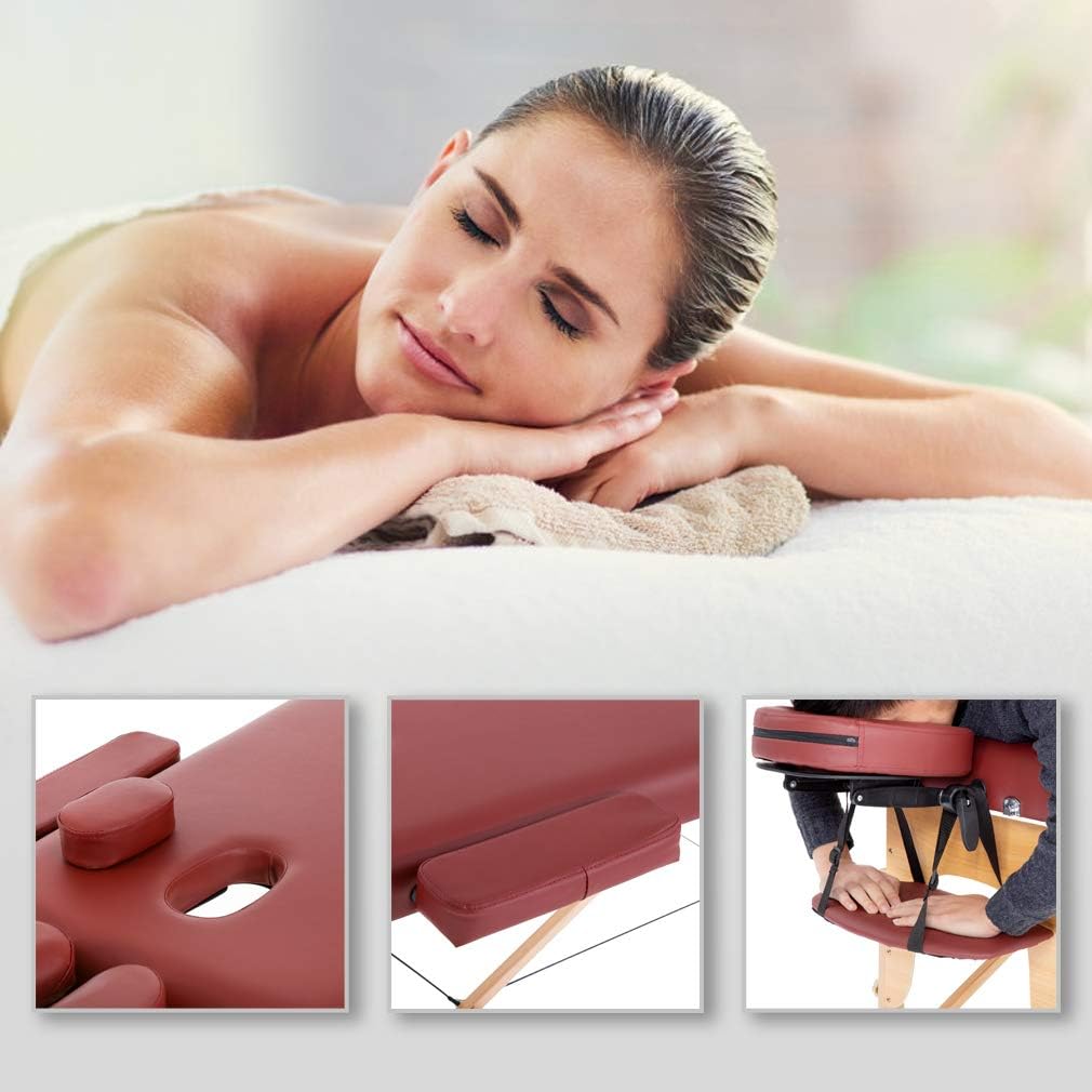BestMassage Massage Bed Portable Folding Massage Table 24" Wide,Black