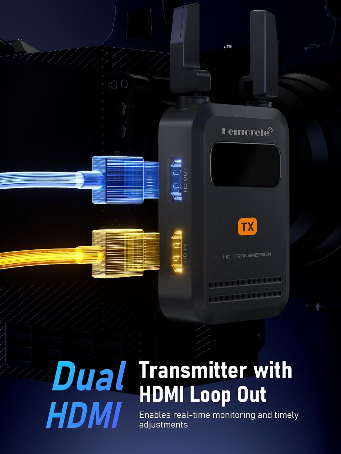 Lemorele Wireless HDMI Transmitter Receiver 1080P 50ms Low Latency 656ft
