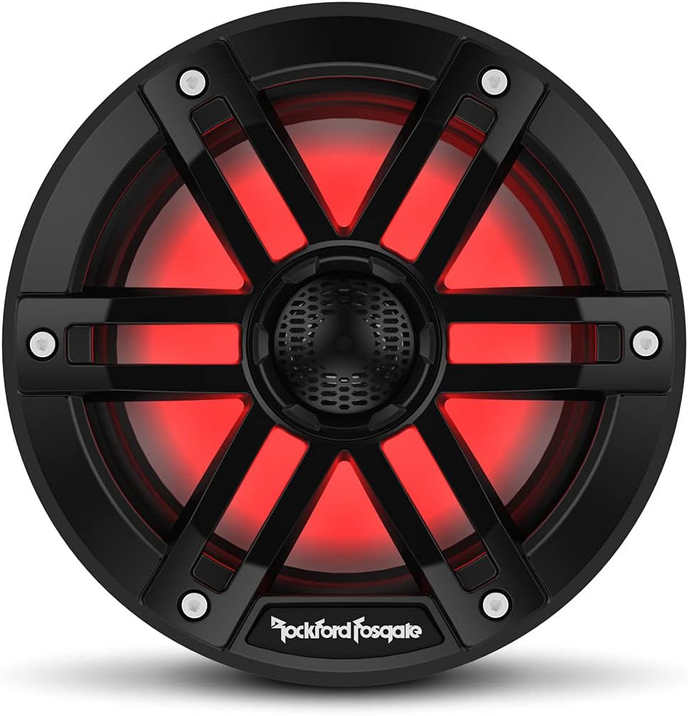 Rockford Fosgate - Two Pairs of M1-65B Black Marine 6.5" Coaxial with M2D2-10IB 10" Black Infinite Baffle Sub and PM1000X5 5-Channel Amplifier