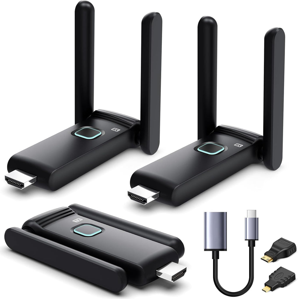 Wireless HDMI 2 Receivers and Transmitter,Up to 6 RXs,No Hot,Plug and Play