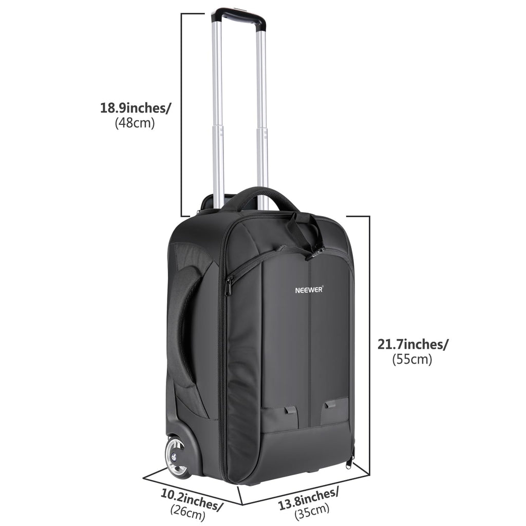 NEEWER Convertible Rolling Camera Backpack for SLR/DSLR and Accessories