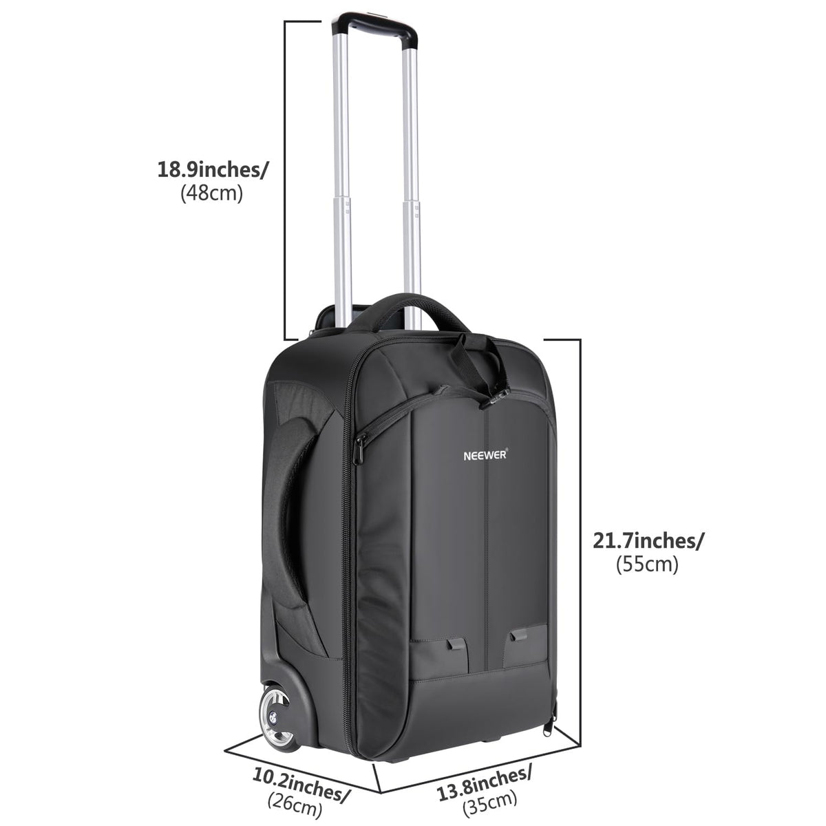 NEEWER Convertible Rolling Camera Backpack for SLR/DSLR and Accessories