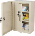 Locking Medicine Cabinet, Narcotics Cabinet with Dual Lock Doors, Wall Mounted Metal Medication Storage Cabinet, Secure Drug Storage Box for Clinics Pharmacies Veterinary Offices&Healthcare Facilities
