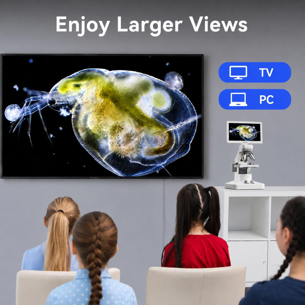 TOMLOV DM301 Max Microscope for Kids Students Adults, Science Experiments