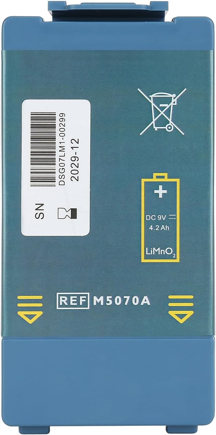 AED Battery Exchange M5070A Replacement Battery, M5066A, M5068A Compatible with Defibrillator Home AED Replace Battery - 9V 4200mAh