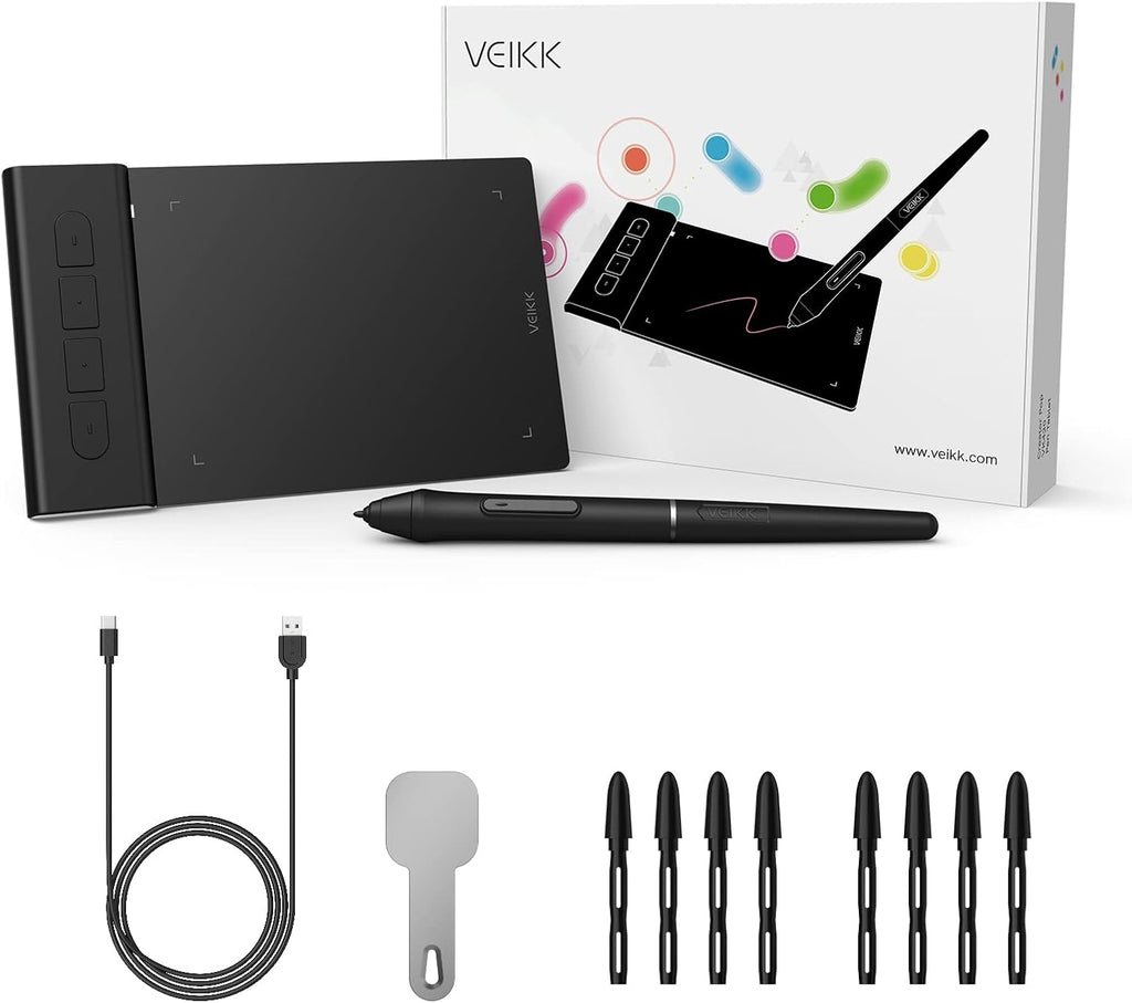 VEIKK VK430 Drawing Tablet 4x3 inch OSU Tablet,8192 Levels Pen Pressure