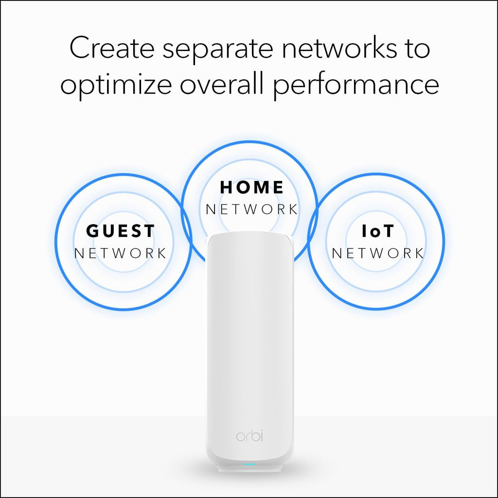 NETGEAR Orbi 370 Series WiFi 7 Mesh System, Up to 6,000 sq ft., 3 Pack