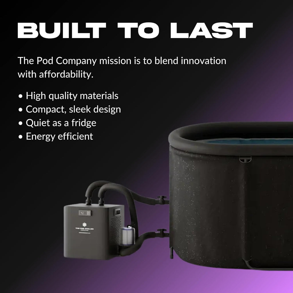 The Pod Company Standard Water Chiller â 1/3 HP â 41Â°F Cold Plunge Cooling System â Compact, Energy-Efficient, and Ideal for Daily Home Use â Compatible with Ice Pod Pro & Long Pod