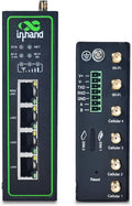 InHand Networks IR624 Industrial 5G Cellular Router | 3.4Gbps Downlink, Dual SIM Failover, 4X Gigabit Ethernet, Wi-Fi 5, VPN Security, Cloud-Managed for IoT, Smart Factory, Remote Monitoring