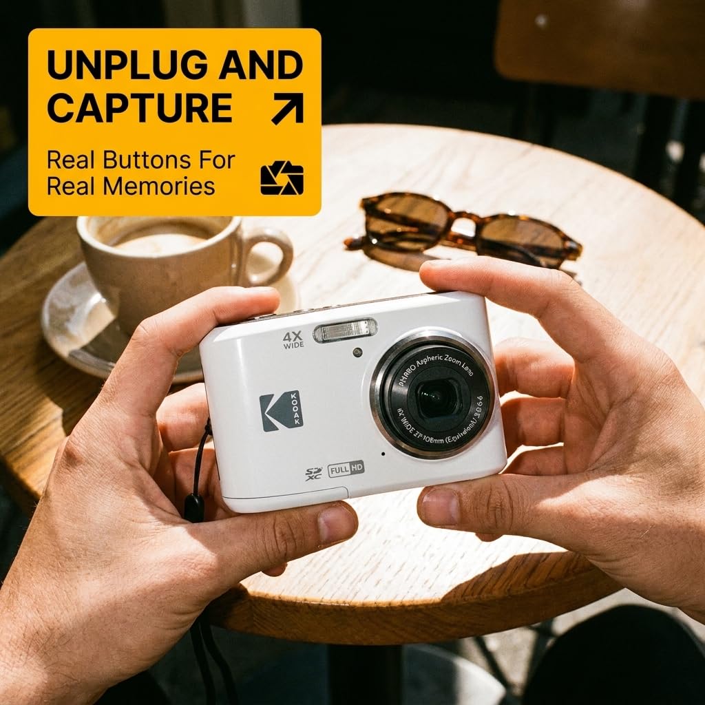 Kodak PIXPRO FZ45 Digital Camera Red, 16MP Point & Shoot with 4X Optical Zoom, 27mm Wide Angle, 2.7 Inch LCD, 1080p Video Bundle with Tudak Compatible Camera Case 32GB SD Card, & Microfiber Cloth