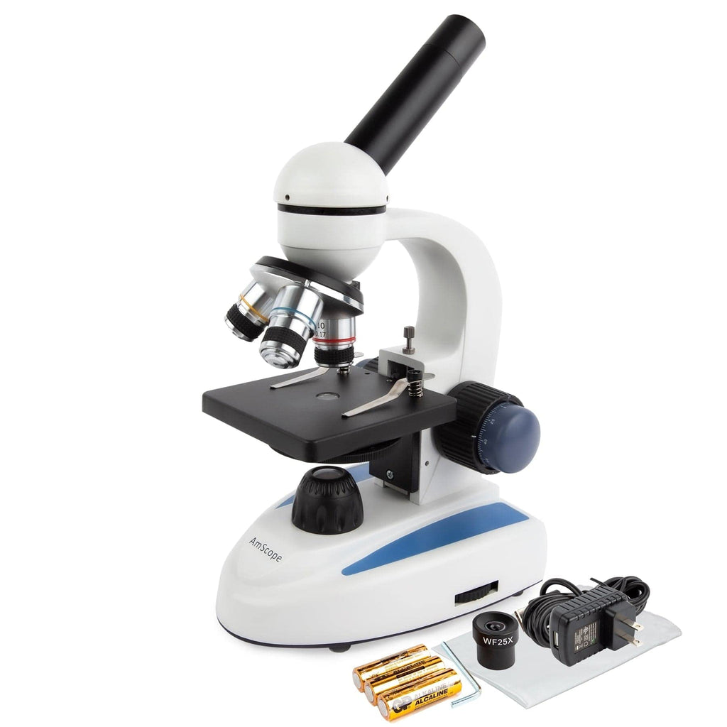 AmScope M158C-2L-E2 Compound Monocular Microscope, 2MP Camera