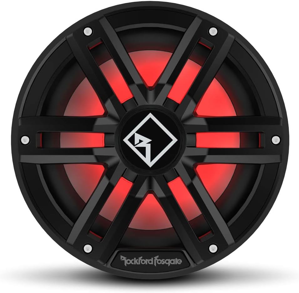 Rockford Fosgate - Two Pairs of M1-65B Black Marine 6.5" Coaxial with M2D2-10IB 10" Black Infinite Baffle Sub and PM1000X5 5-Channel Amplifier