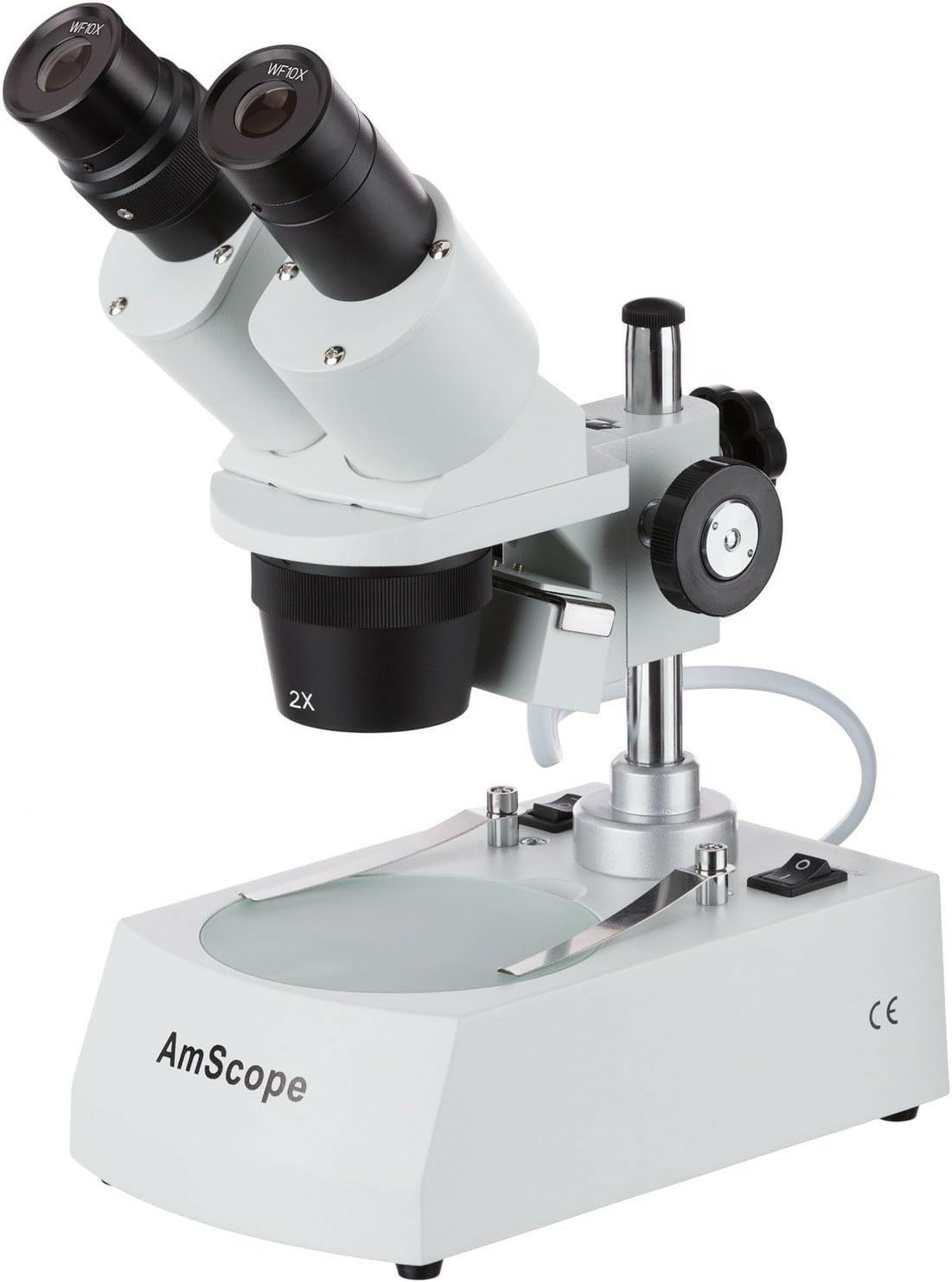AmScope SE306R-PZ Forward Binocular Stereo Microscope, WF10x and WF20x