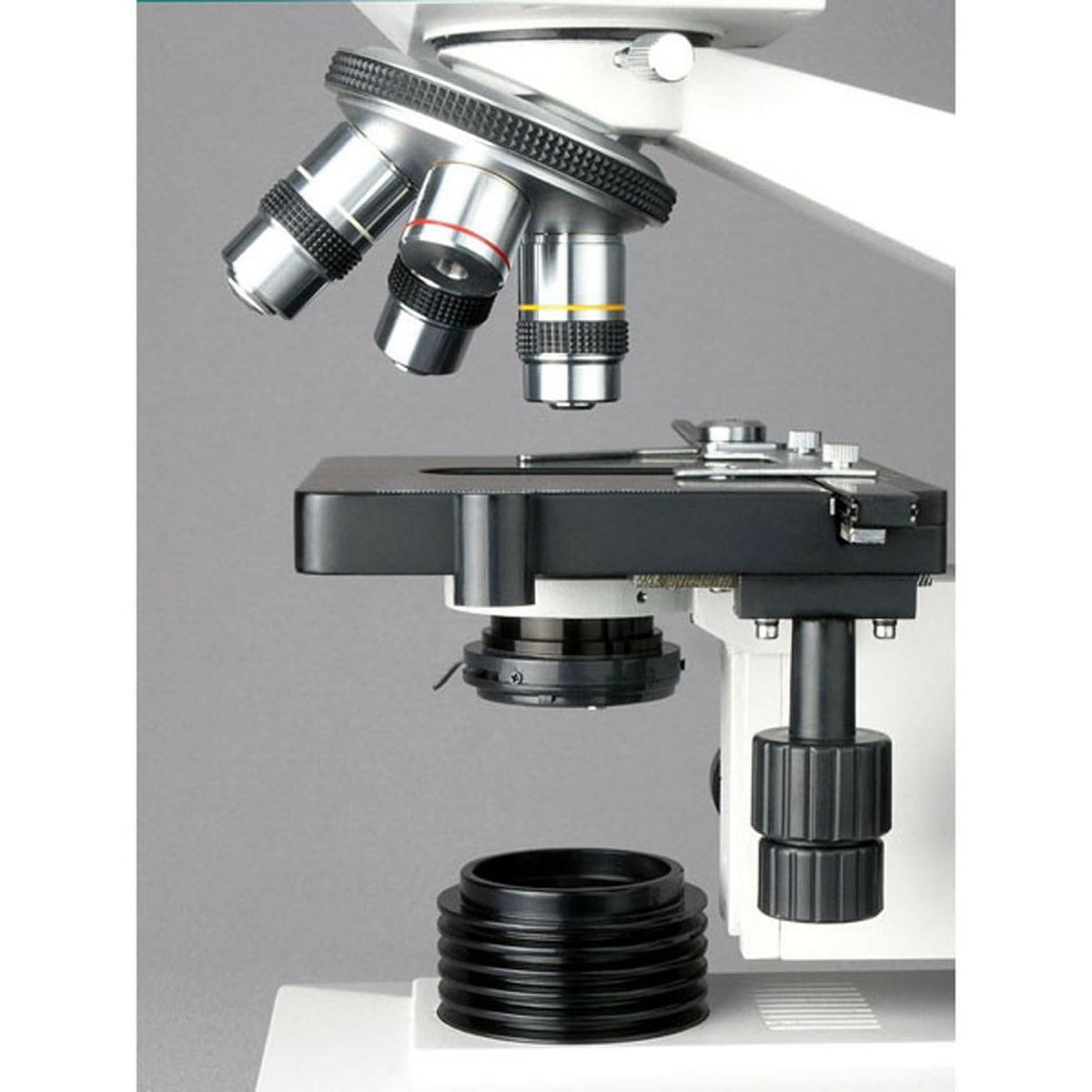 AmScope B490B Compound Binocular Microscope, Brightfield, White