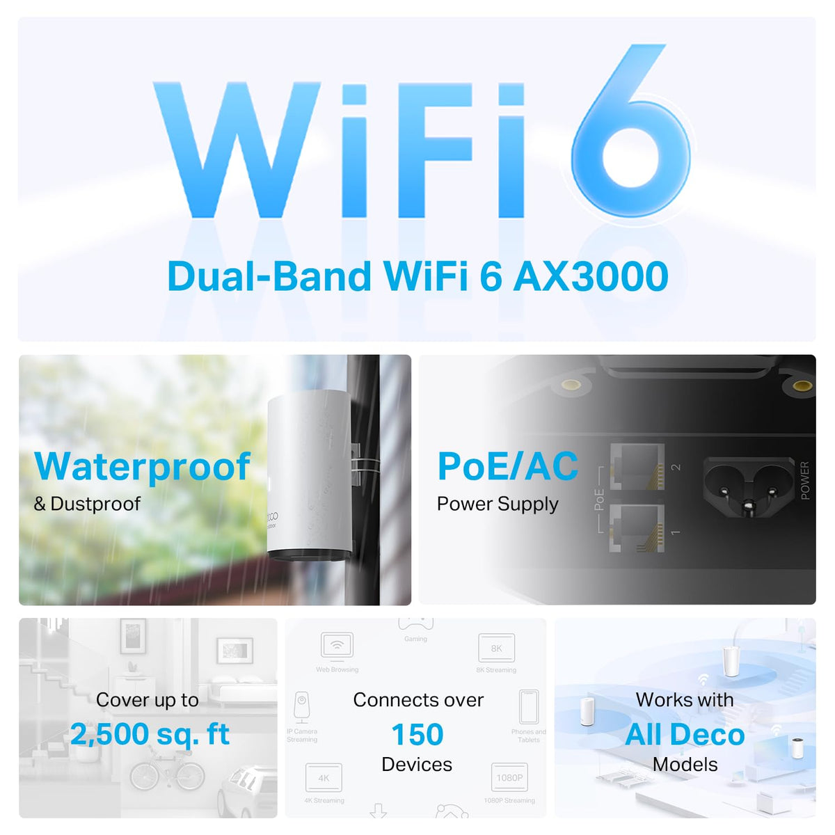 Deco 7 Dual-Band BE5000 WiFi 7 Mesh Wi-Fi System 4-Stream 5 Gbps, 240 Mhz