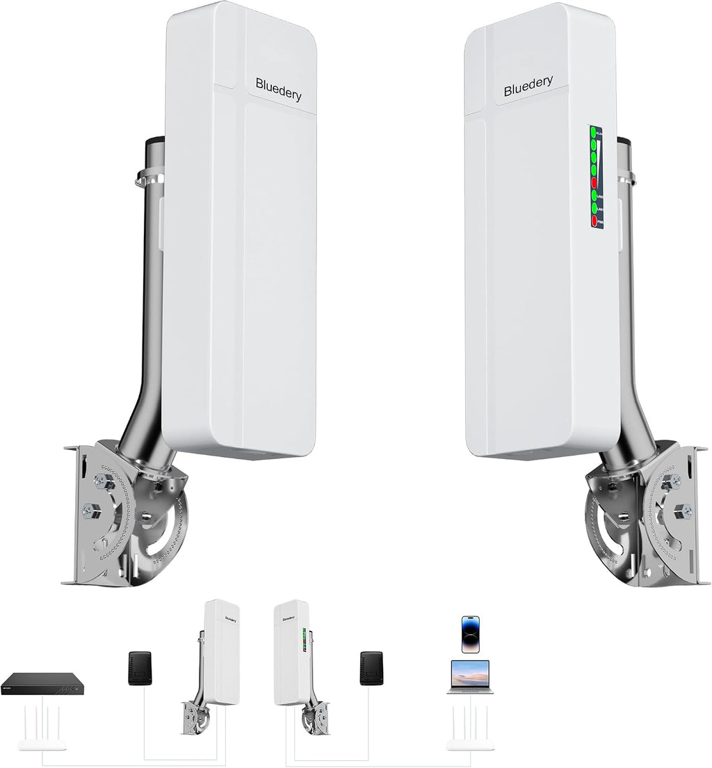 Point to Point Wireless Bridge Outdoor, Gigabit/100Mbps LAN-2 Pack