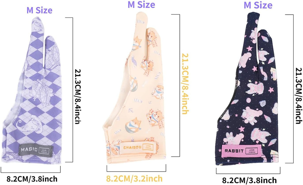 3pcs artist glove for drawing tablet