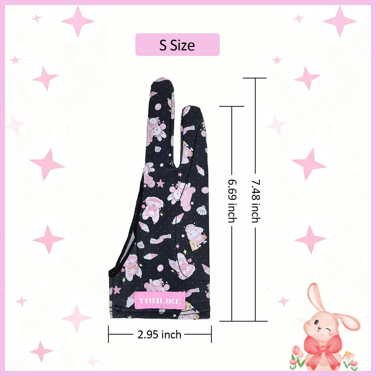 Artist Drawing Glove, Breathable Two Finger Digital Art Glove 3-Layer Palm Rejection Right/Left Hand Digital Graphic Tablet