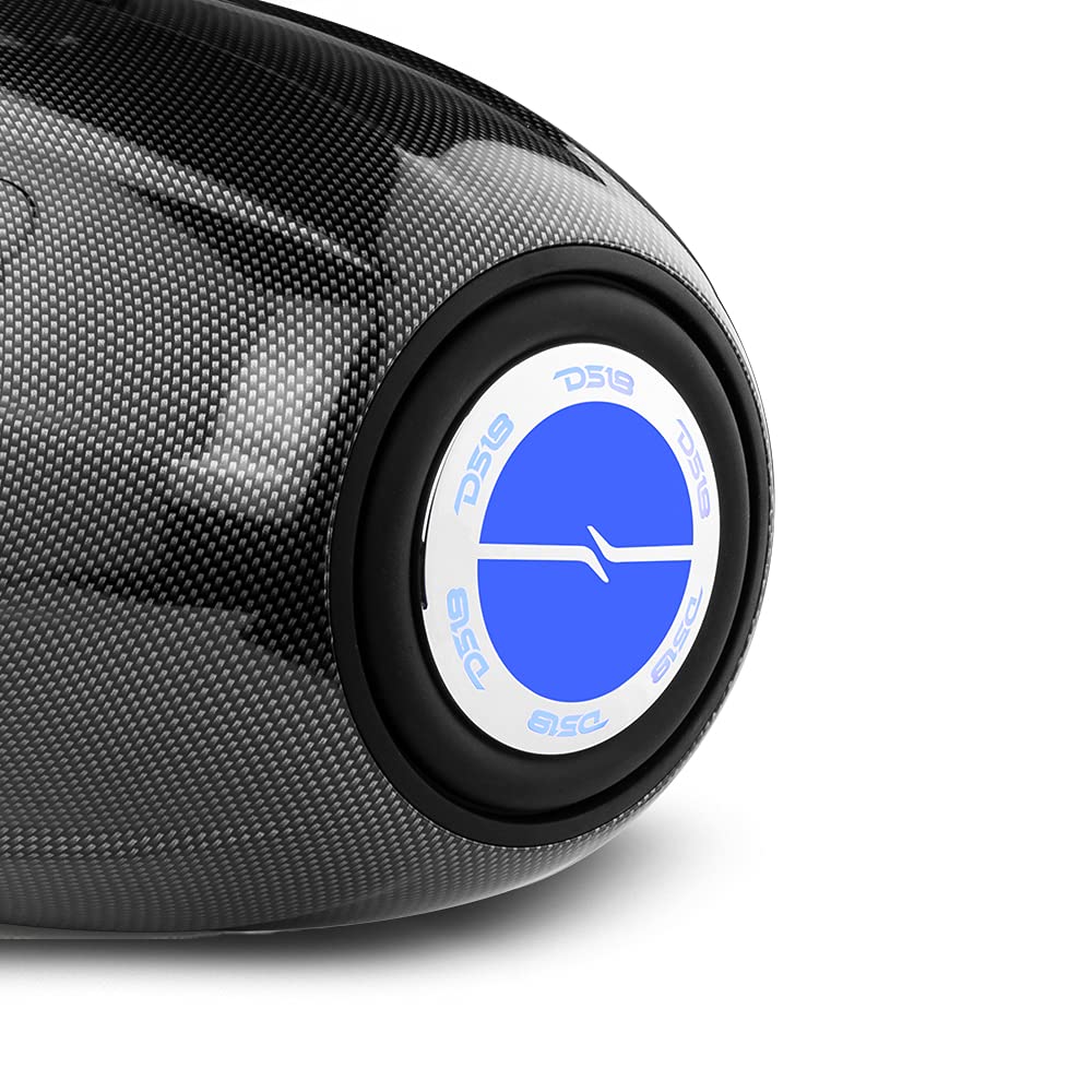 DS18 CF-X10TPNEO 10" Neodymium Marine Wakeboard Tower Speakers with Bullet Tweeter, Passive Radiator and RGB LED Lights - High Performance, Marine Grade IP65 Rated, 900W Max 300W RMS 4 Ohms (Pair)
