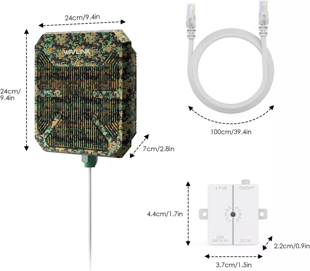 WAVLINK AX3000 Outdoor WiFi 6 Extender, Dual Band Long Range WiFi