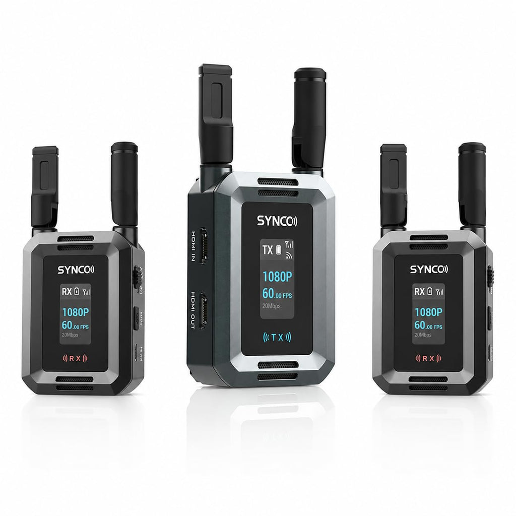 SYNCO Wireless HD Video Transmission and Receiver System Extender(1TX+1RX)