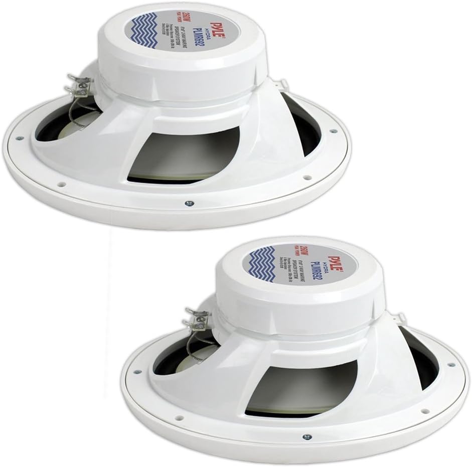Pyle Bluetooth Marine Receiver Stereo + Pyle 6x9 Inch Dual Marine Speakers | Waterproof Boat Audio System